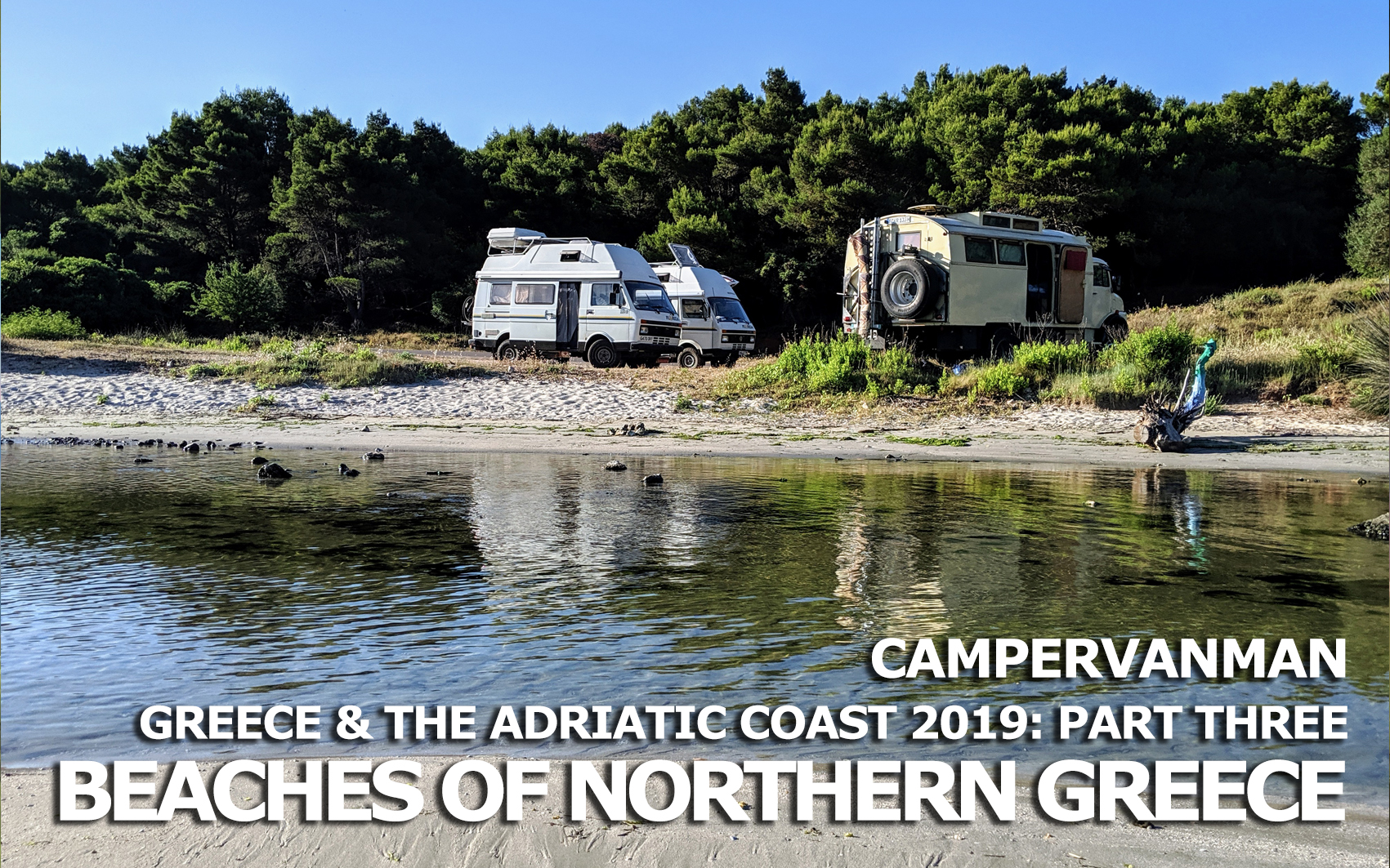 Camping on the beaches of northern Greece